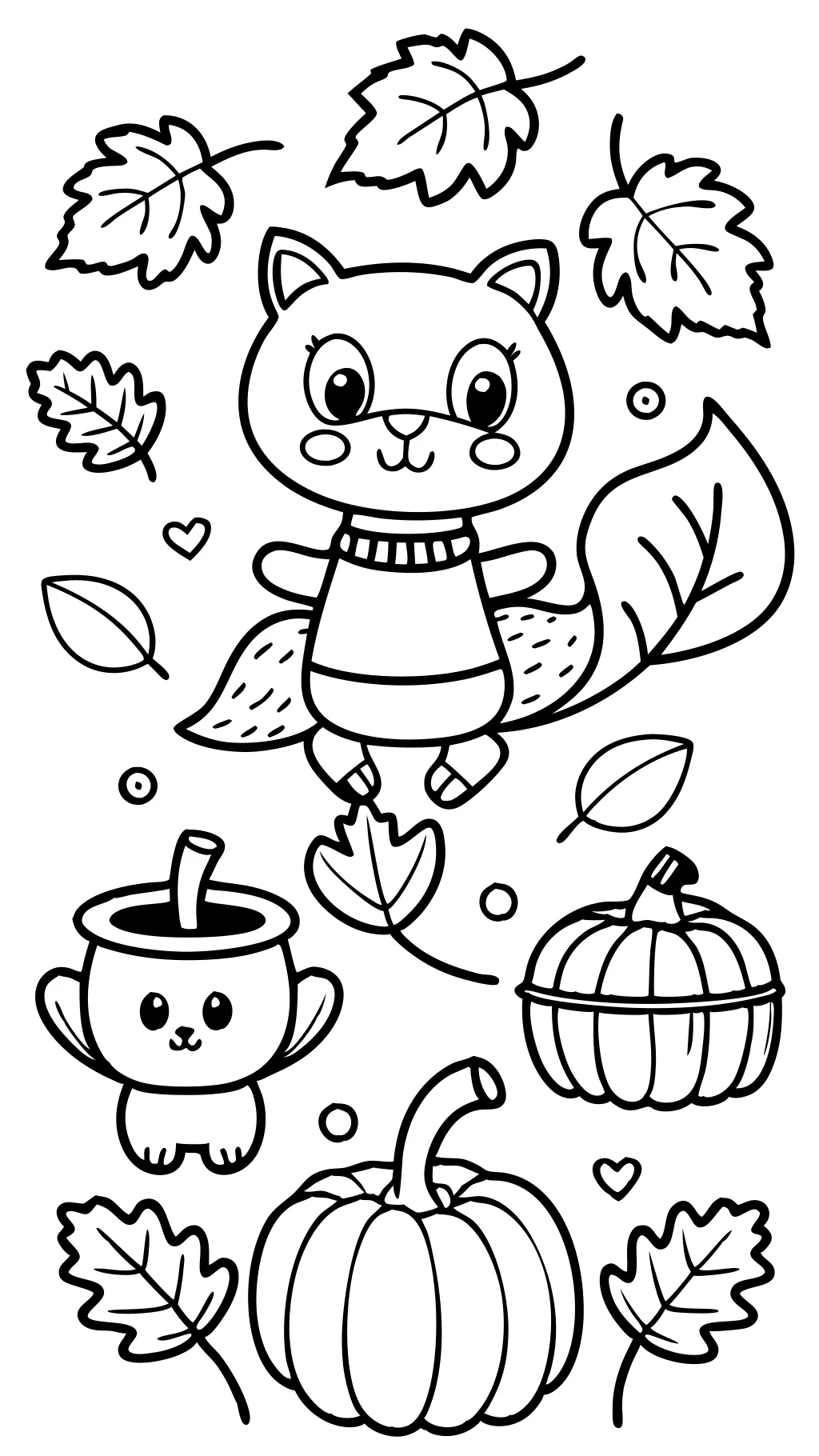 fall coloring pages for preschoolers